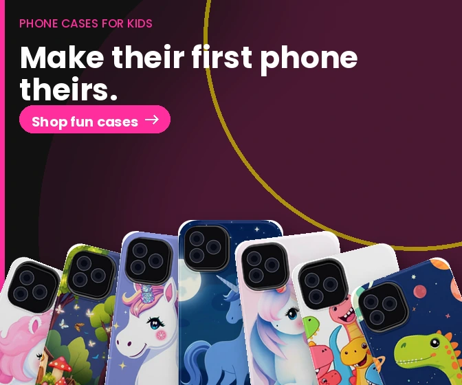 PhoneCasesForKids: Drop-proof, kid-approved cases in 60 fun designs.